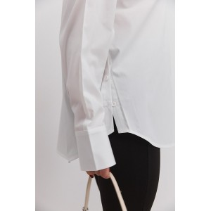 Классическая рубашка oversize для беременных One Size | белая | базовая женская рубашка | Украинский производитель